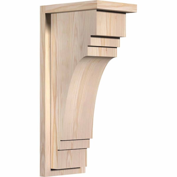 Ekena Millwork Pescadero Smooth Corbel w/Backplate, Douglas Fir, 7 1/2"W x 10"D x 22"H COR08X10X22PEC01SDF - main